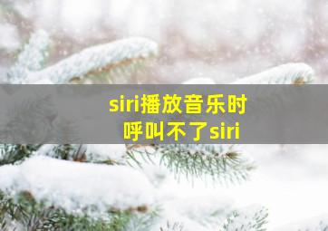 siri播放音乐时 呼叫不了siri